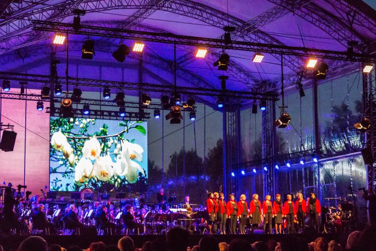 Royal Harmonie Sainte Cecile performed at Netherlands American Cemetery on September 12 as part of the events held to commemorate the 70th anniversary of the liberation of the region.