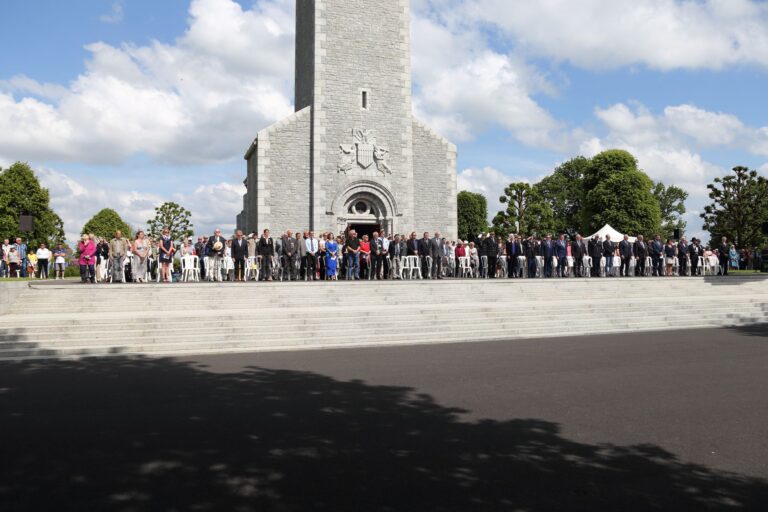 Visitors attended the 2018 Memorial Day Ceremony at Brittany American Cemetery in France. Image courtesy of Bernard Guénée.