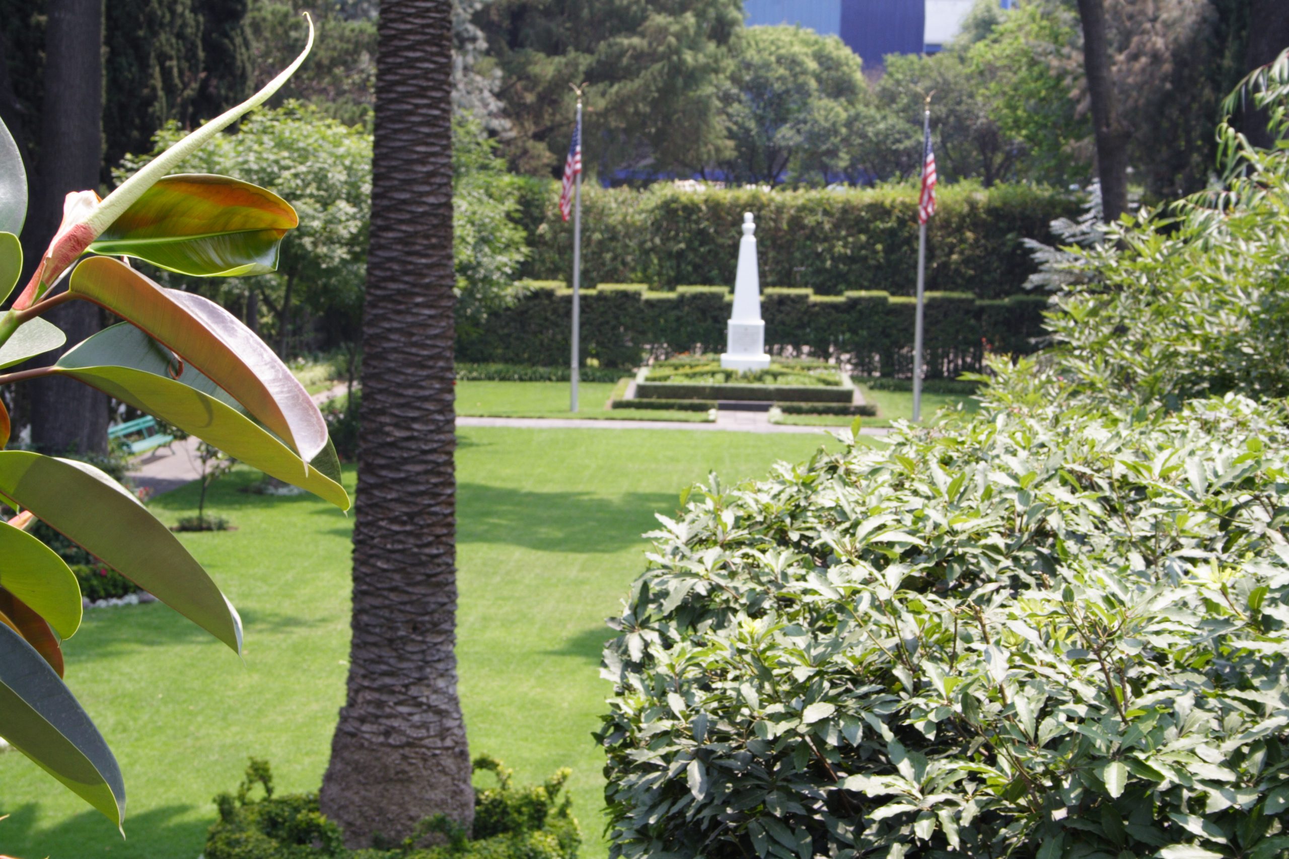 Picture of Mexico City National Cemetery with U.S. flags. Credit: American Battle Monuments Commission/ Robert Uth.
