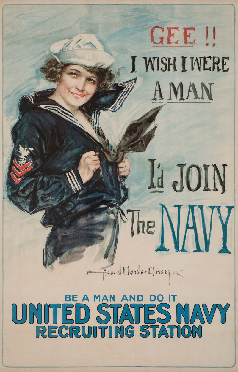 U.S. Navy recruiting poster during World War I