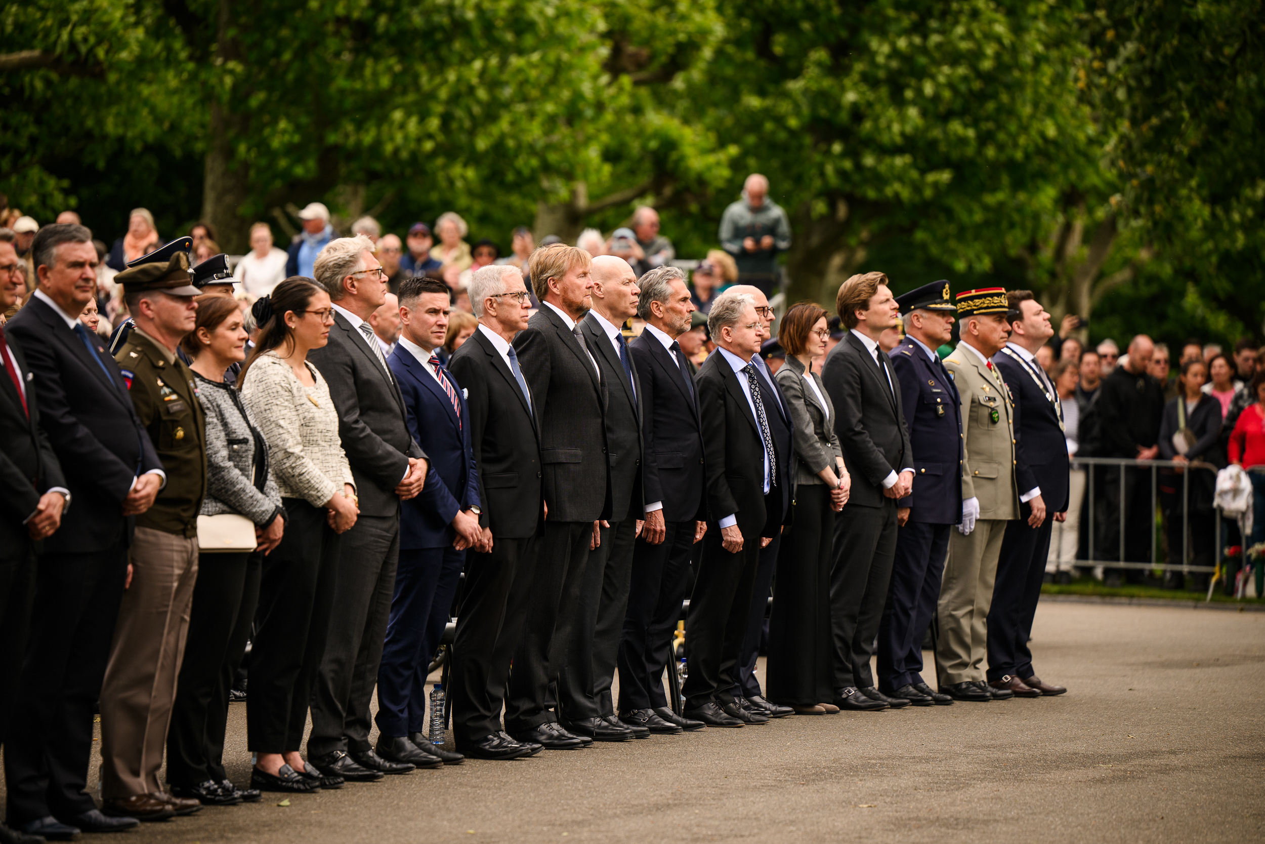Official Party at Memorial Day 2025 ceremony at Netherlands American Cemetery. Credit: American Battle Monuments Commission.