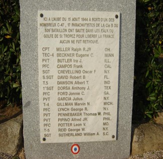 Due to thick fog and low visibility, 17 paratroopers from B Company, 509th Parachute Infantry Battalion, were dropped into the Mediterranean off the coast of St. Tropez. Due to thick fog and low visibility, 17 paratroopers from B Company, 509th Parachute Infantry Battalion, were dropped into the Mediterranean off the coast of St. Tropez.