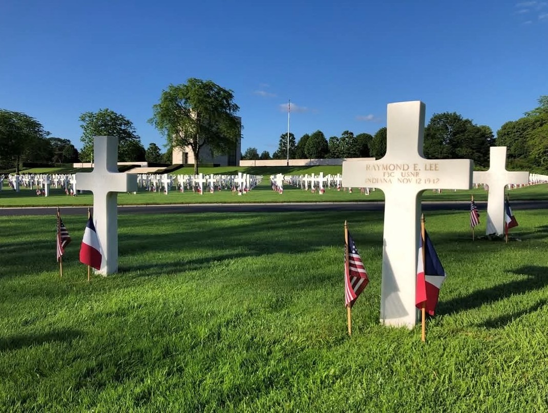 Picture of the headstone of Raymond E. Lee at Lorraine American Cemetery. Credit: American Battle Monuments Commission.