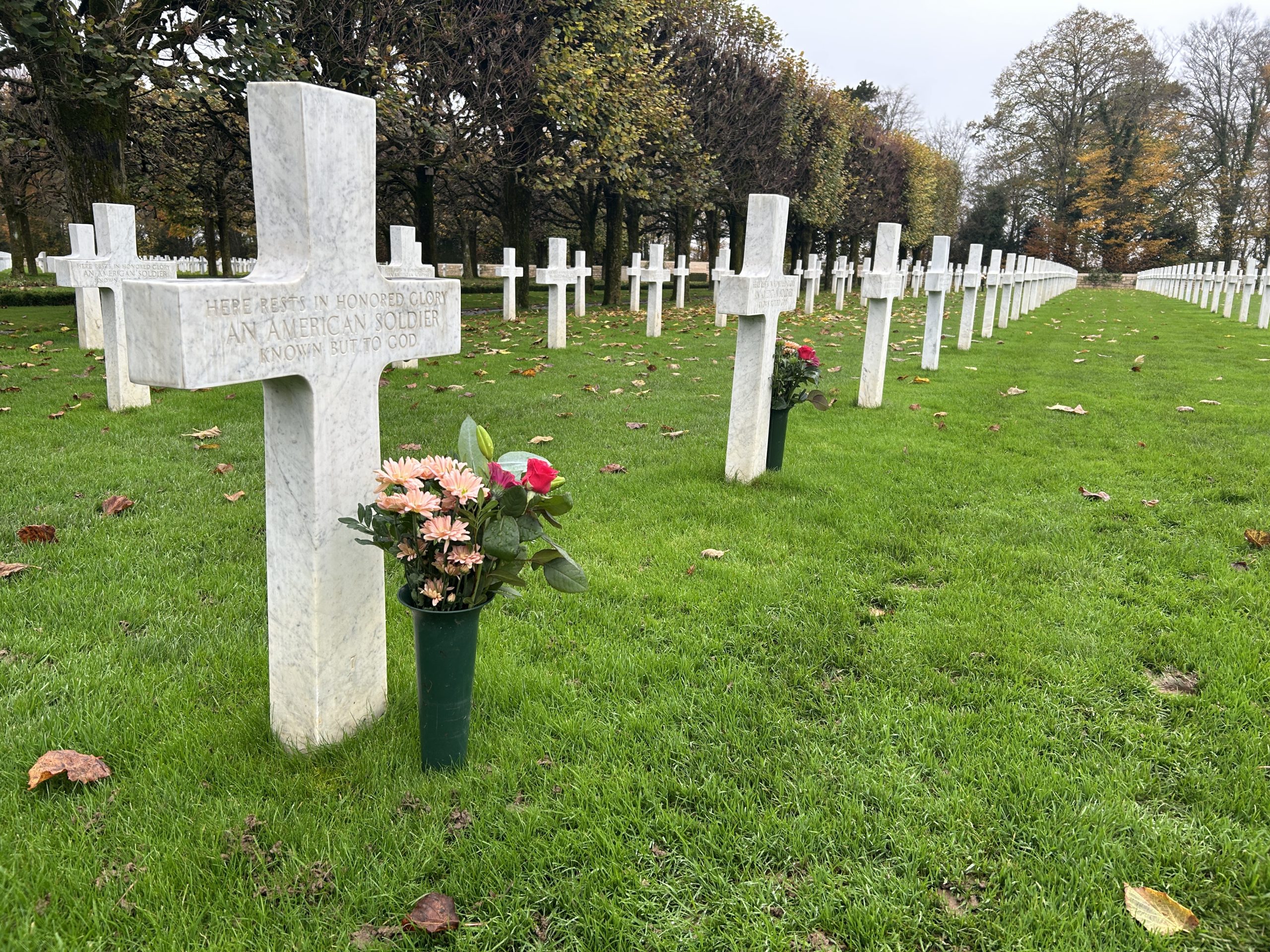 Pictures of the graves sponsored at St. Mihiel American Cemetery for the All Saints’ Day event Nov. 1, 2025. Credit: American Battle Monuments Commission.