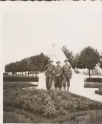  Historical picture of St. Mihiel American Cemetery showing the eagle statue from Sept. 16, 1944. Credit: St. Mihiel American Cemetery's archives. 