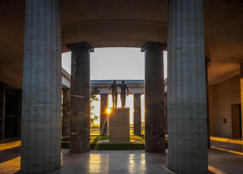 Memorial Statue at Sicily-Rome American Cemetery