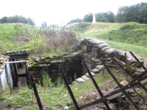 Concrete Sandbags used to fortify the German Trench on top of Vauquois Hill.  Today the Trench part of a local historic park commemorating the Western Front.