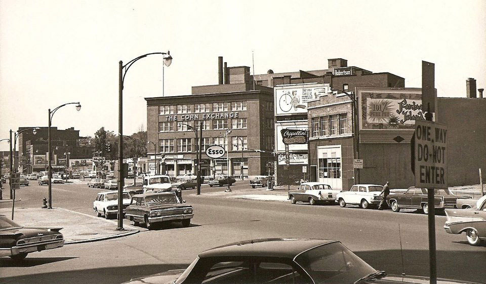 The Corn Exchange building at 100 South Elmwood, c.1965.