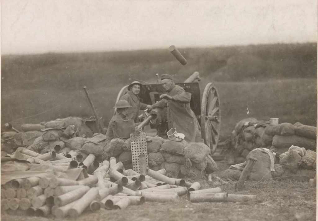 An American crew firing a 75mm gun during the Battle of St. Mihiel.