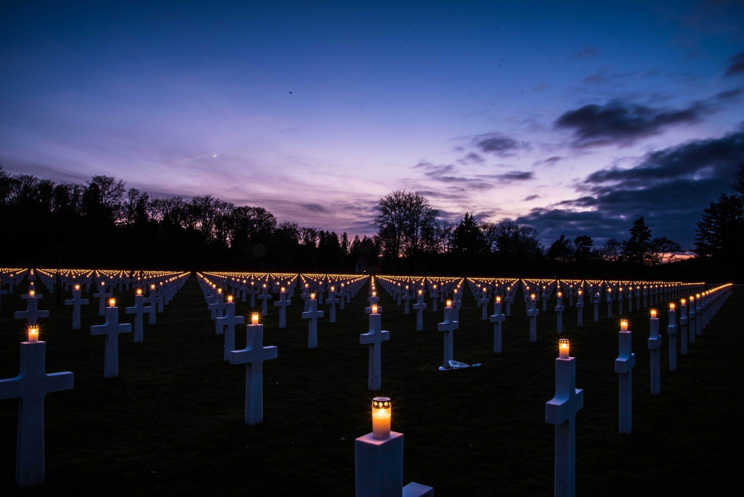 Epinal American Cemetery hosted a luminary event in December 2015.
