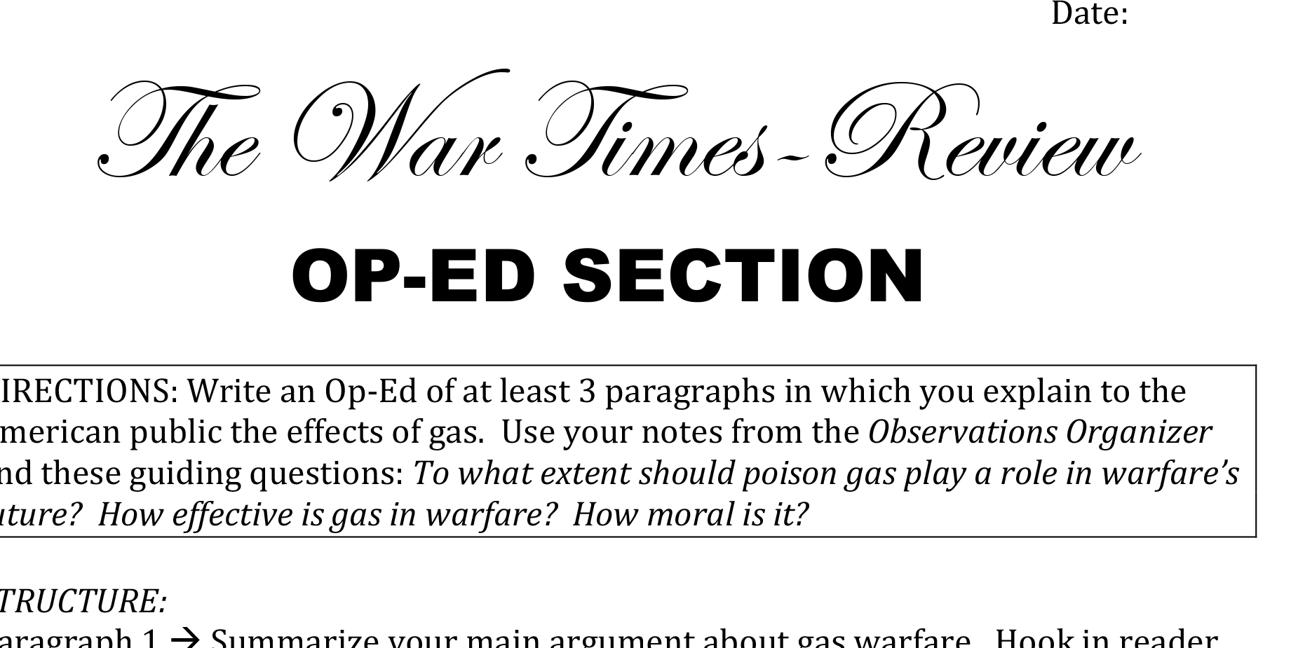 The Poison Gas Op-Ed
