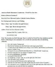 Routes of Interest London #1 Royal Air Force Museum London